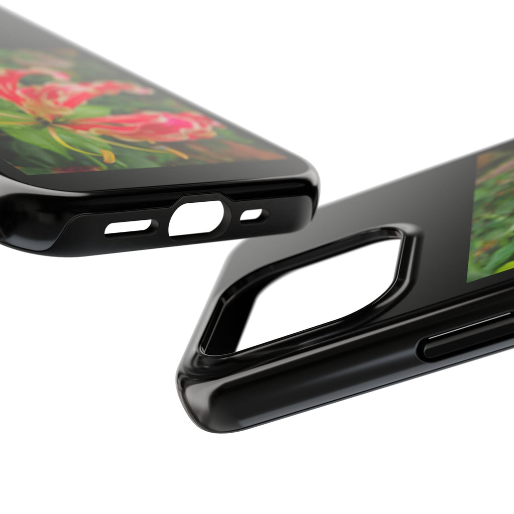 Gloriosa Lily Tough Phone Case | Red Tropical Flower Phone Case