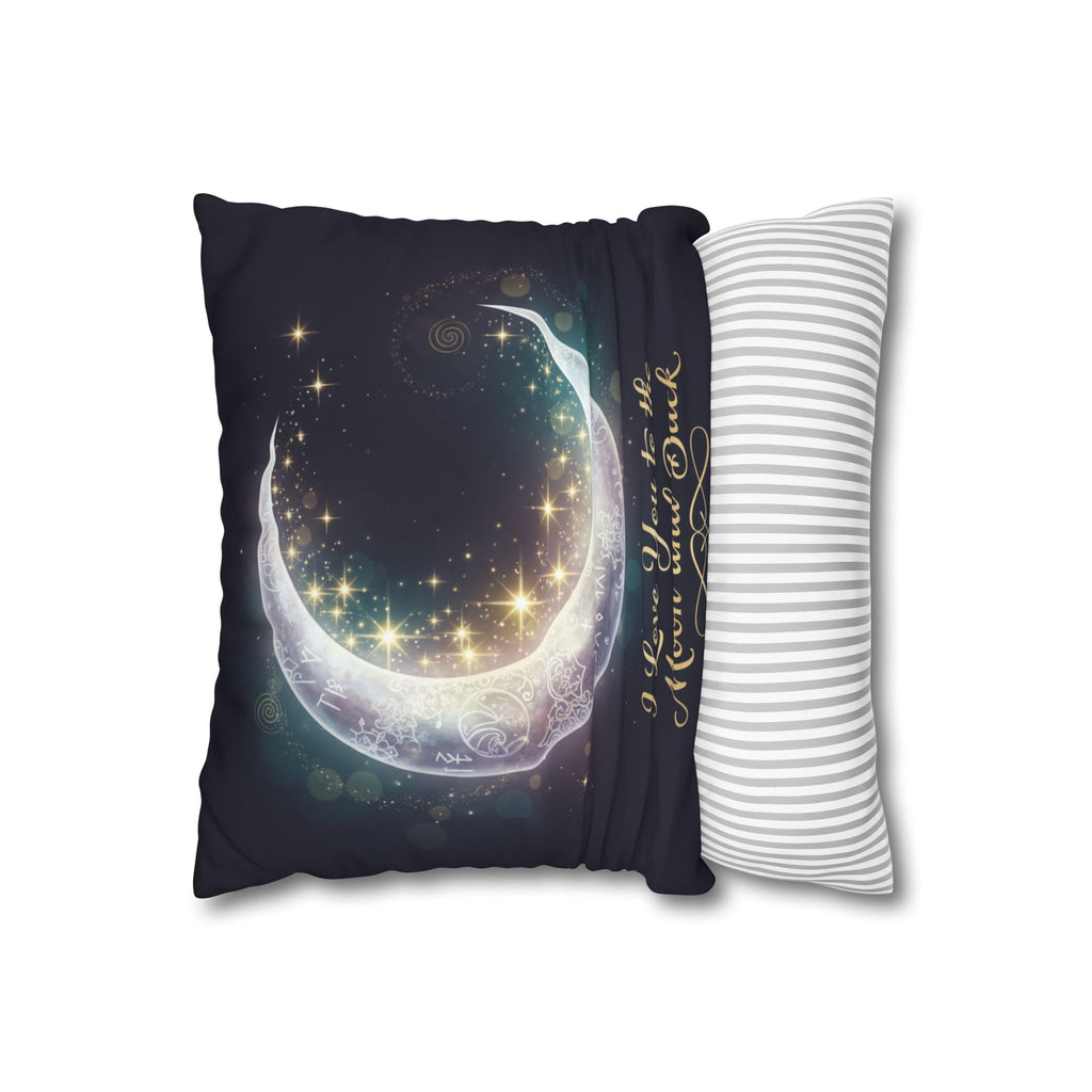 I Love You to the Moon and Back Pillowcase | Square Canvas Pillowcase