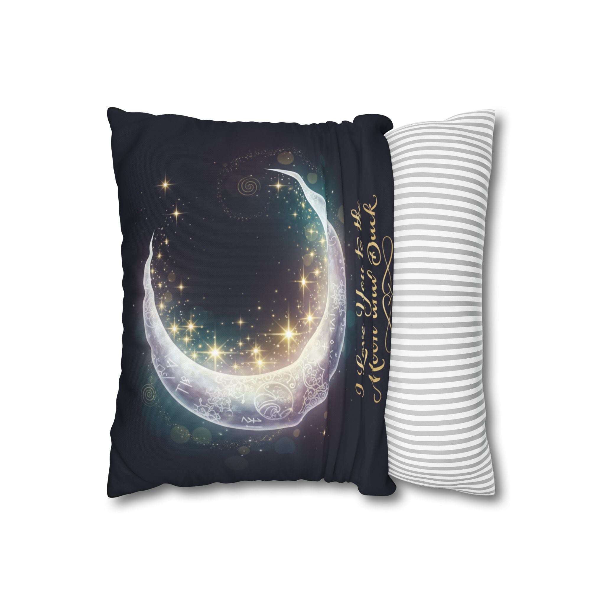 I Love You to the Moon and Back Pillowcase | Square Canvas Pillowcase