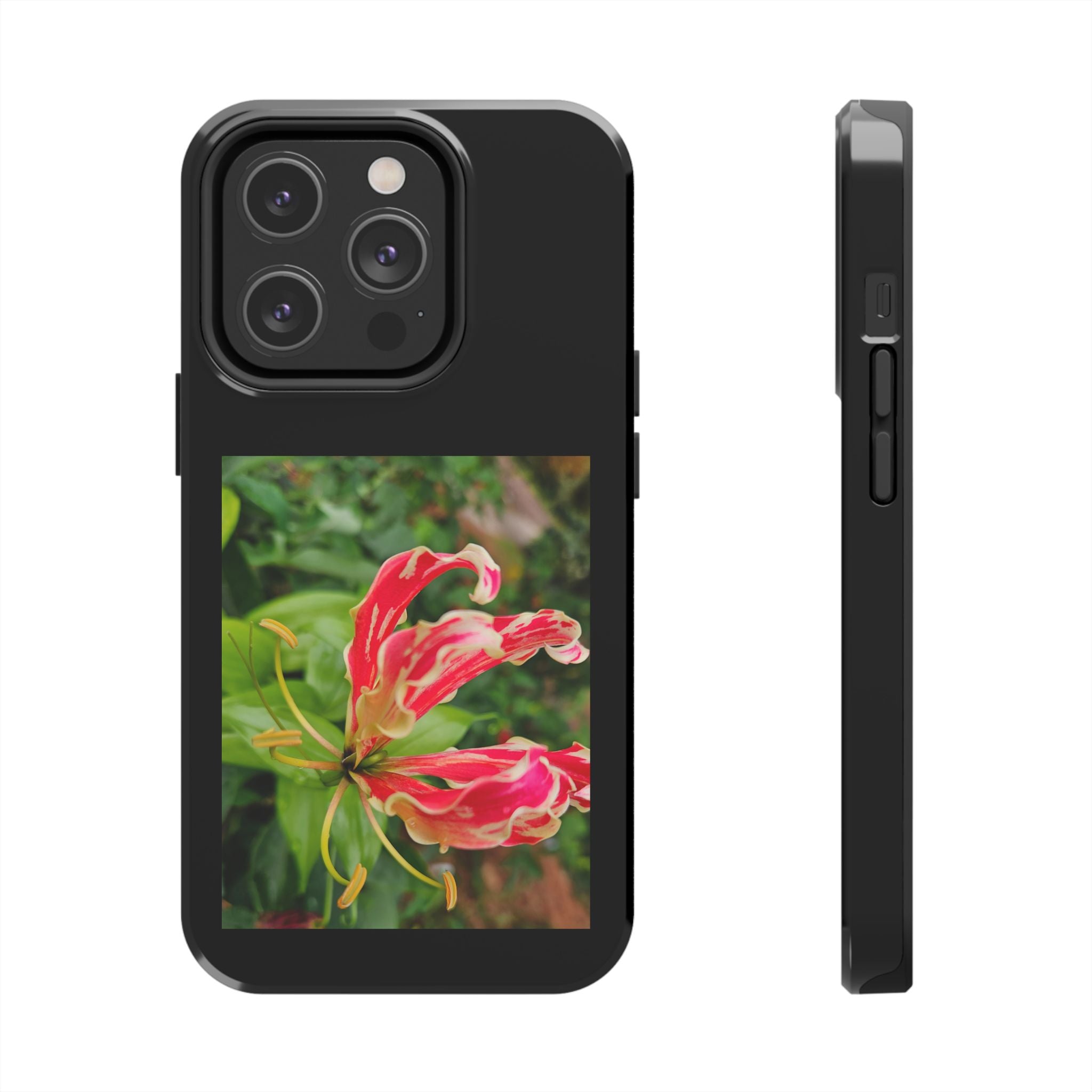 Gloriosa Lily Tough Phone Case | Red Tropical Flower Phone Case