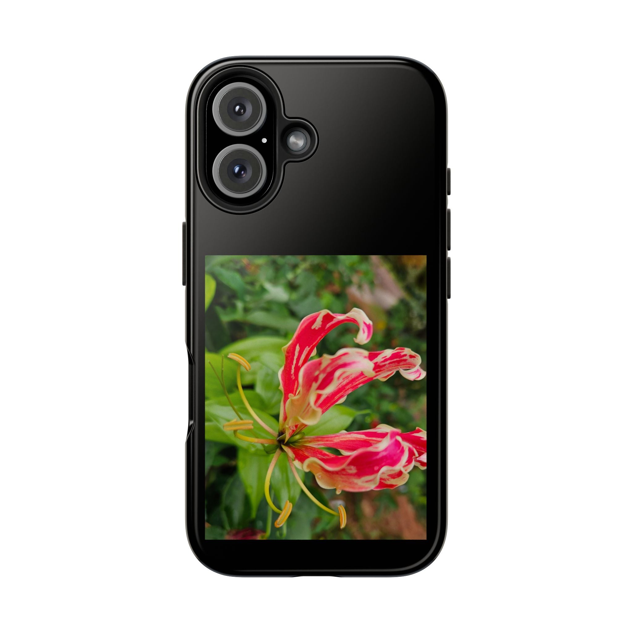 Gloriosa Lily Tough Phone Case | Red Tropical Flower Phone Case