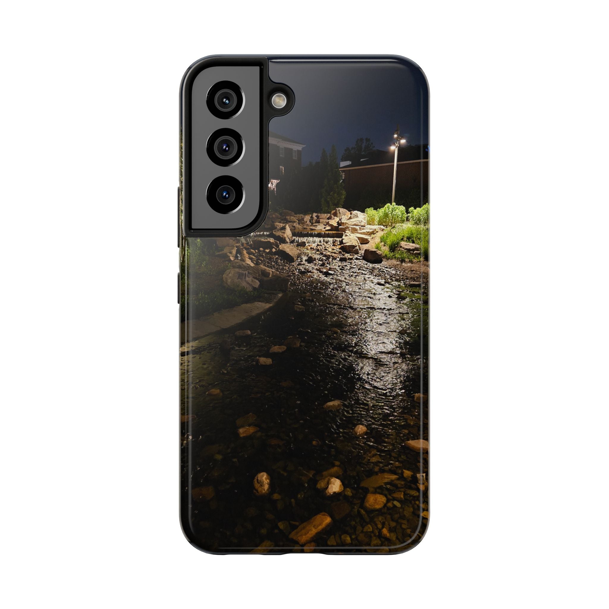 Night River Phone Case — Moody Outdoor Landscape Protective Cover