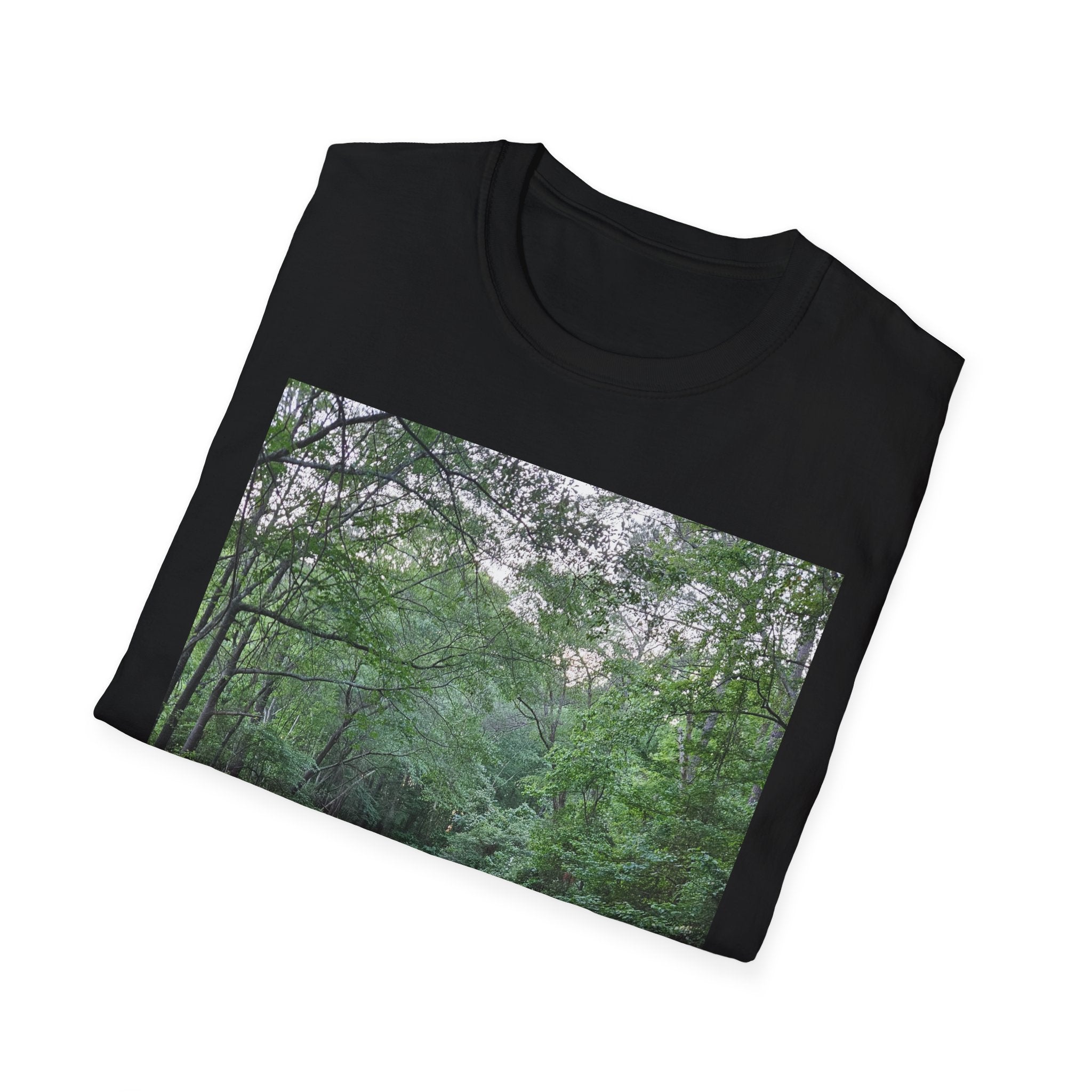 Mossy Pond T‑Shirt — Serene Green Nature Photography Tee