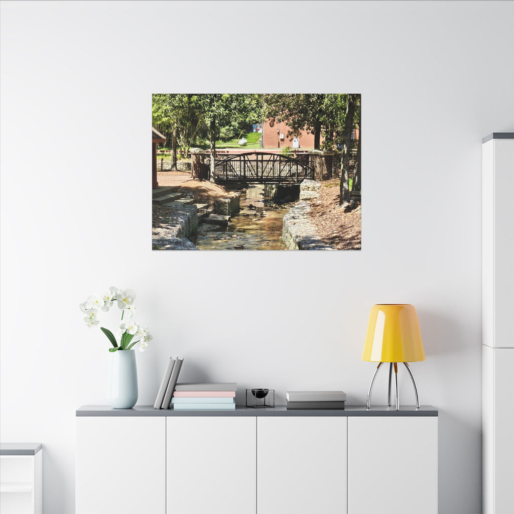 Park Footbridge Photograph Matte Canvas | Stretched Wall Art