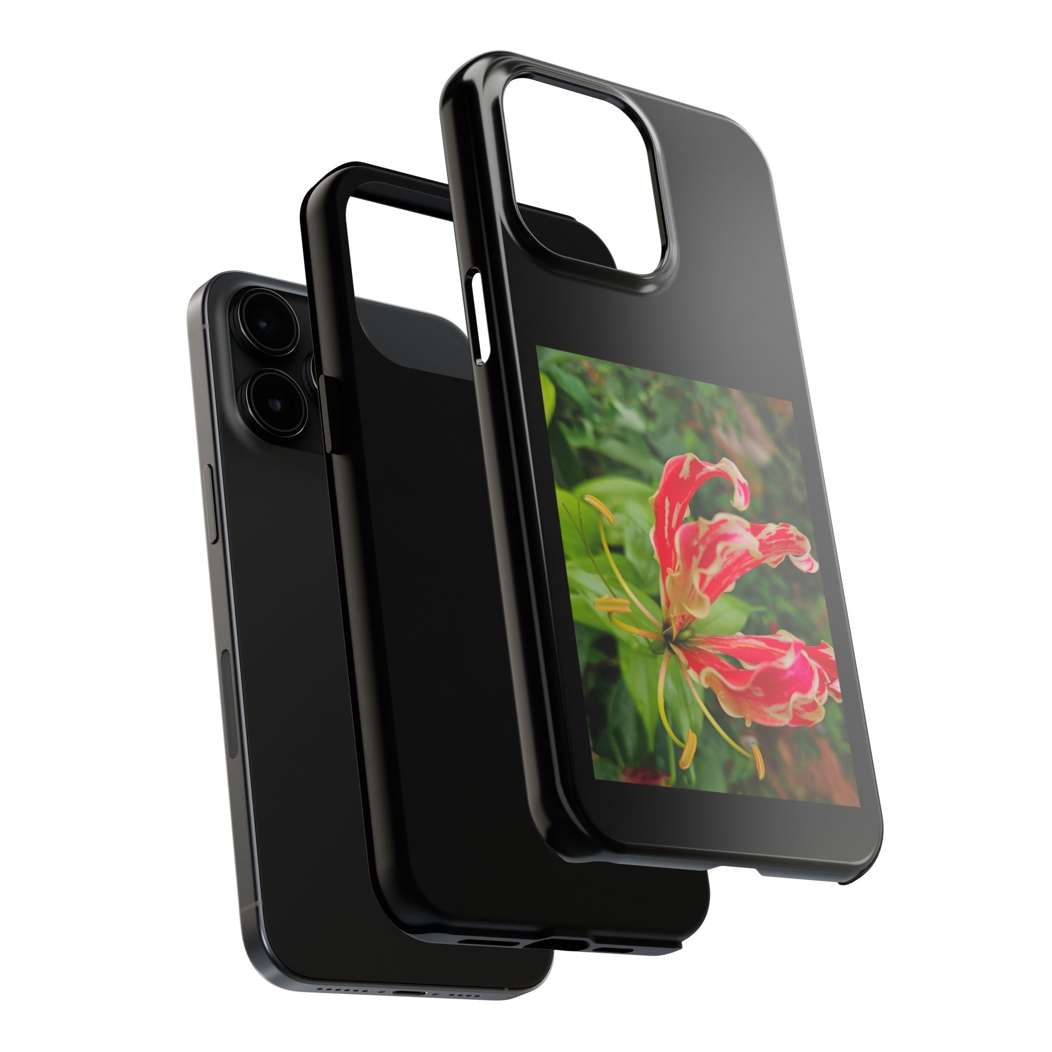 Gloriosa Lily Tough Phone Case | Red Tropical Flower Phone Case