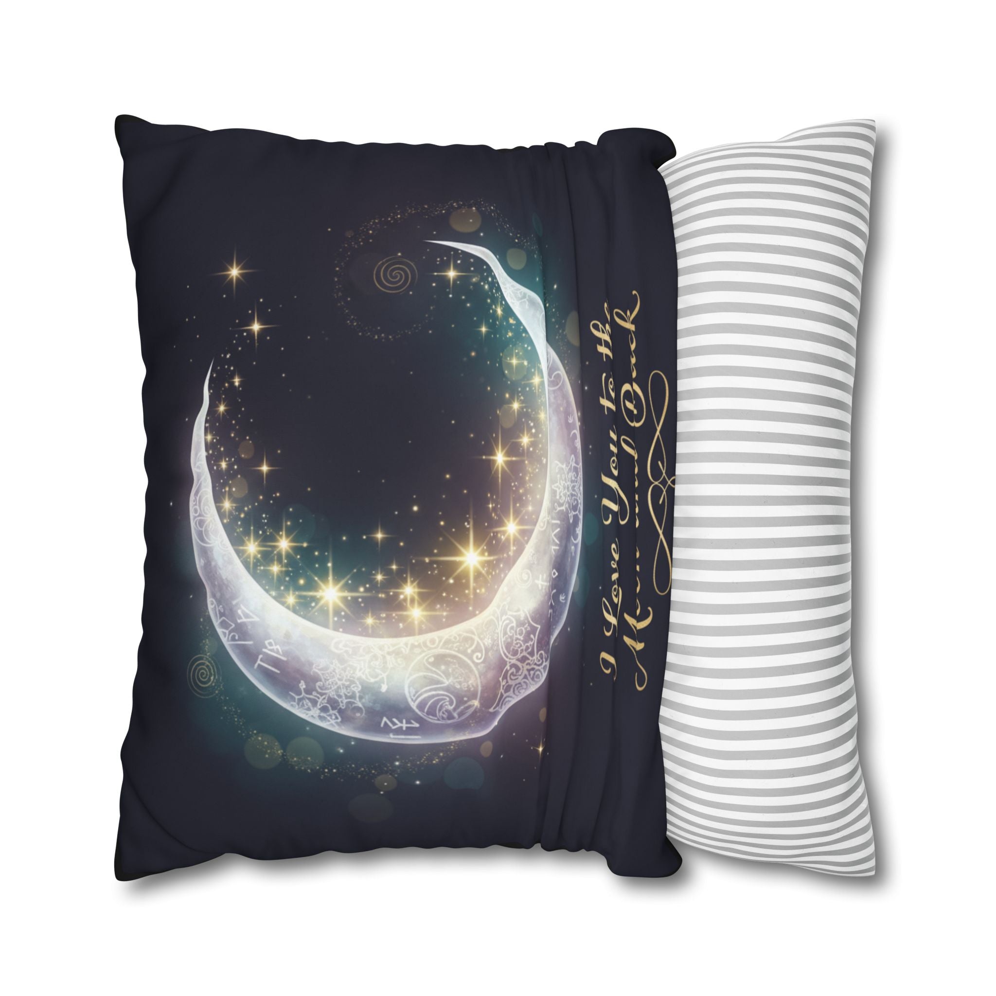 I Love You to the Moon and Back Pillowcase | Square Canvas Pillowcase