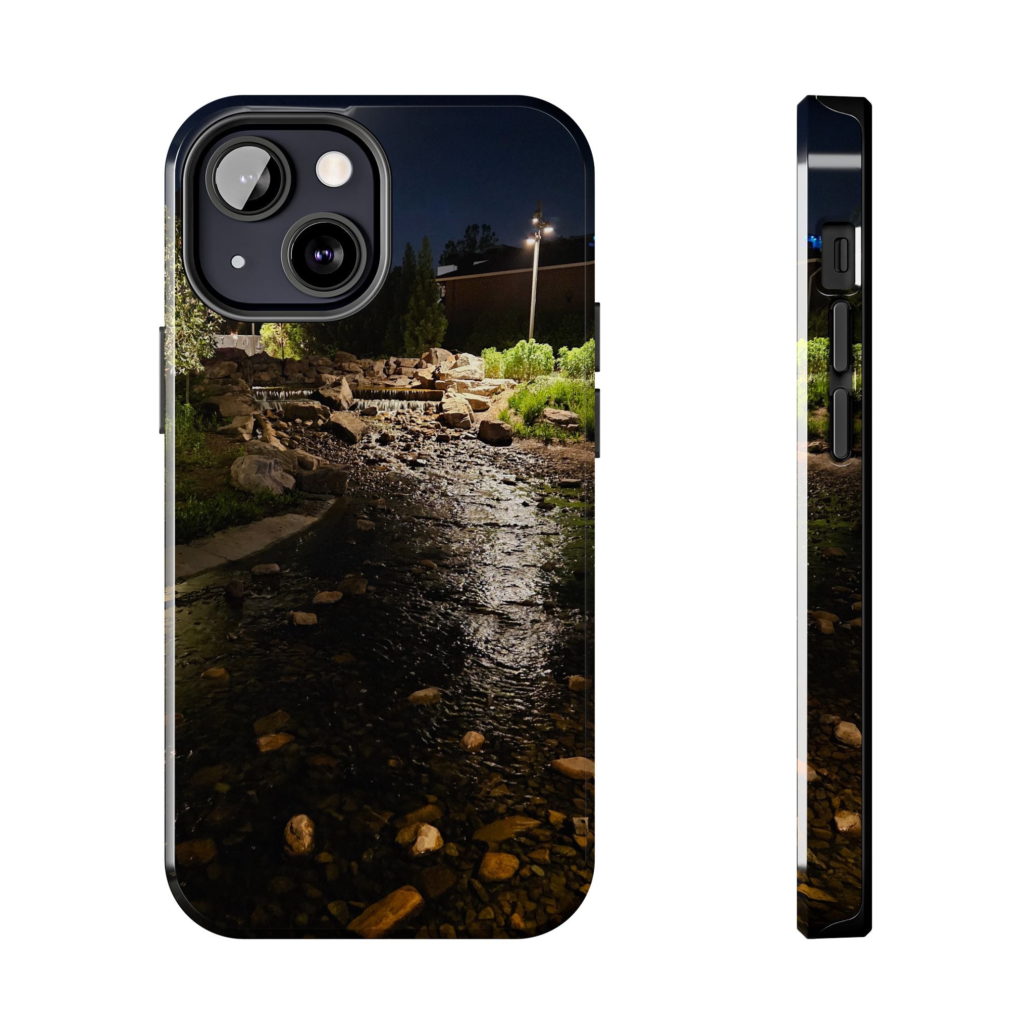 Night River Phone Case — Moody Outdoor Landscape Protective Cover