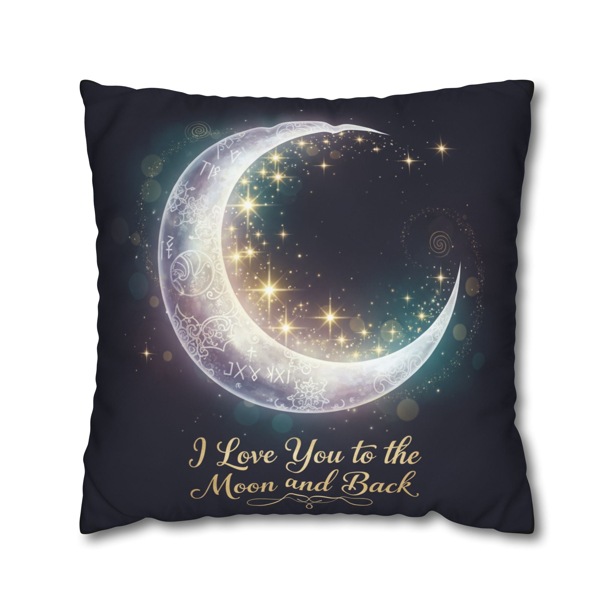 I Love You to the Moon and Back Pillowcase | Square Canvas Pillowcase