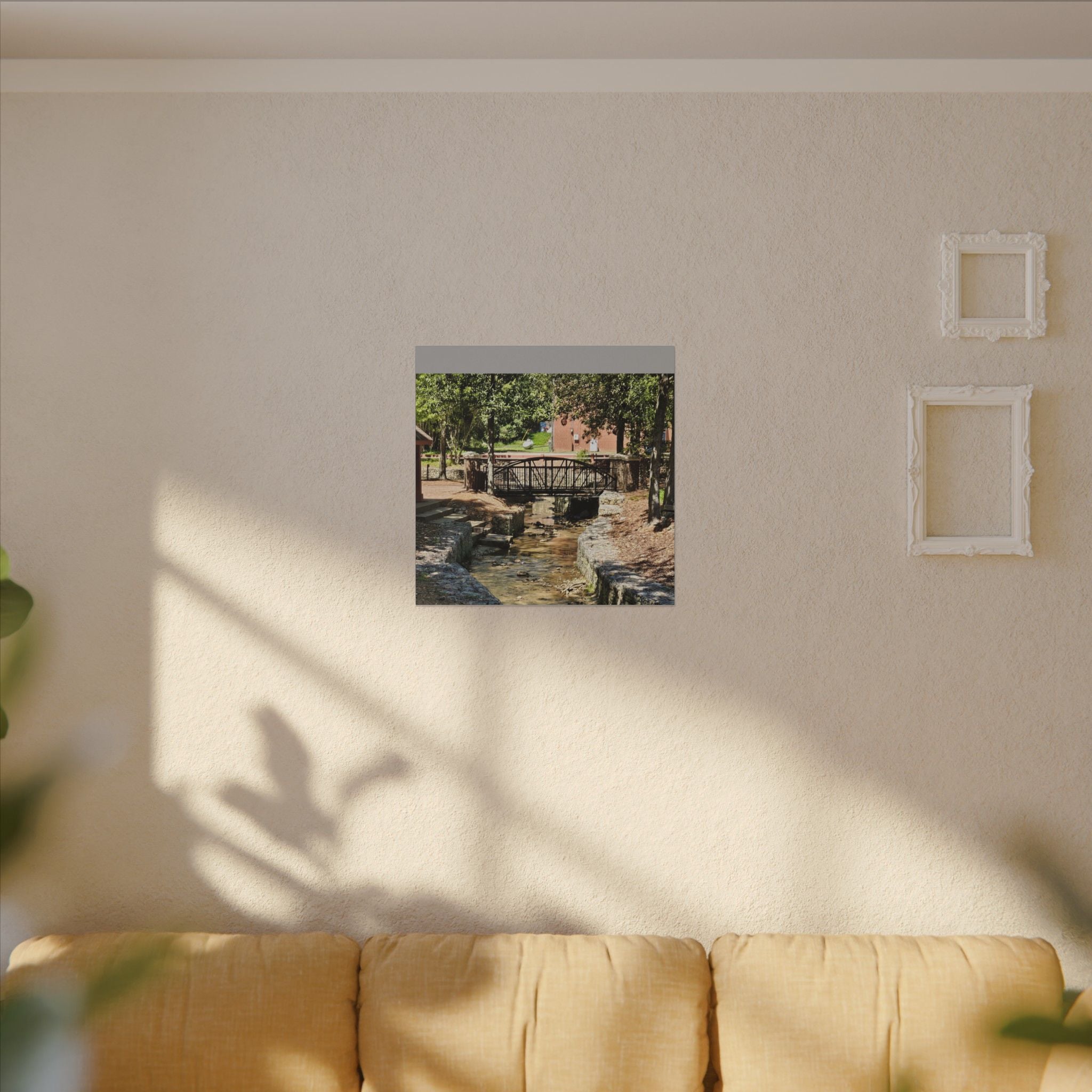 Park Footbridge Photograph Matte Canvas | Stretched Wall Art