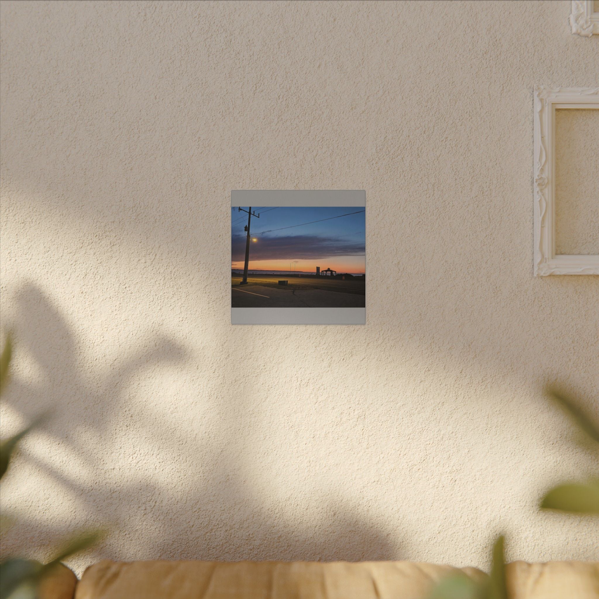 Sunset Pier Silhouette Canvas | Stretched Matte Wall Art