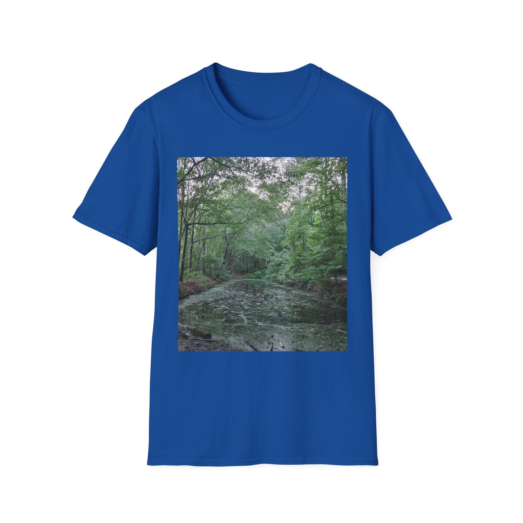 Mossy Pond T‑Shirt — Serene Green Nature Photography Tee