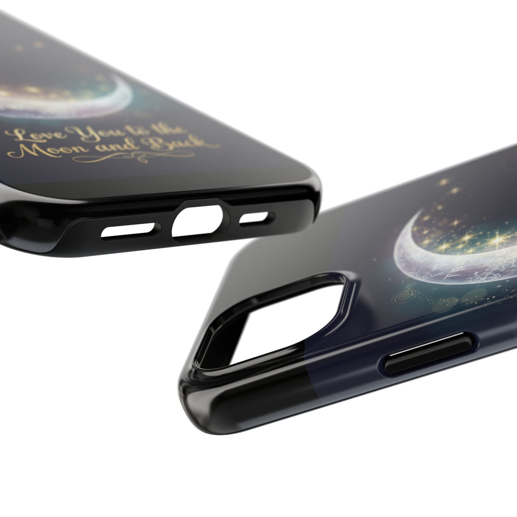 I Love You to the Moon and Back iPhone Case | Moon and Stars Tough Case