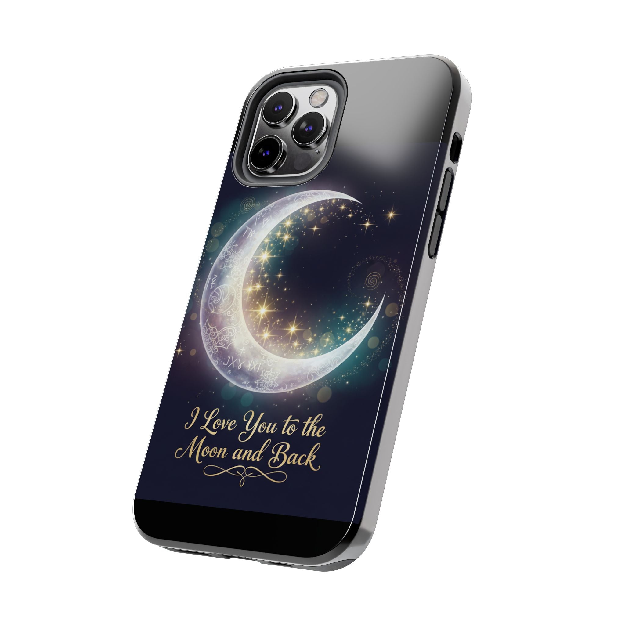 I Love You to the Moon and Back iPhone Case | Moon and Stars Tough Case