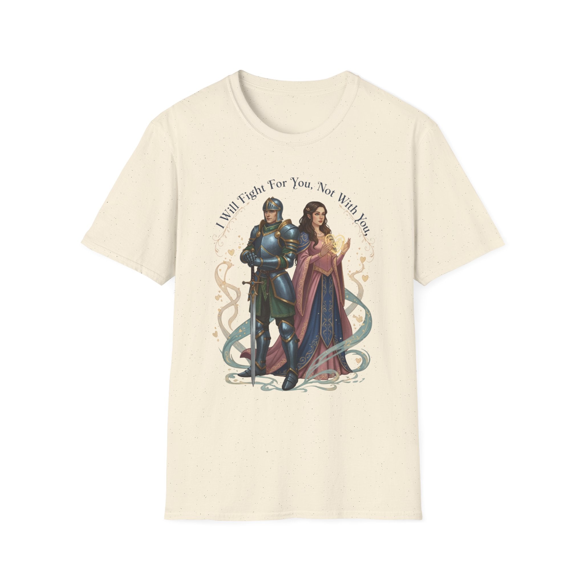 I Will Fight For You, Not With You Illustration T-Shirt | Fantasy Couple, Viper Motif