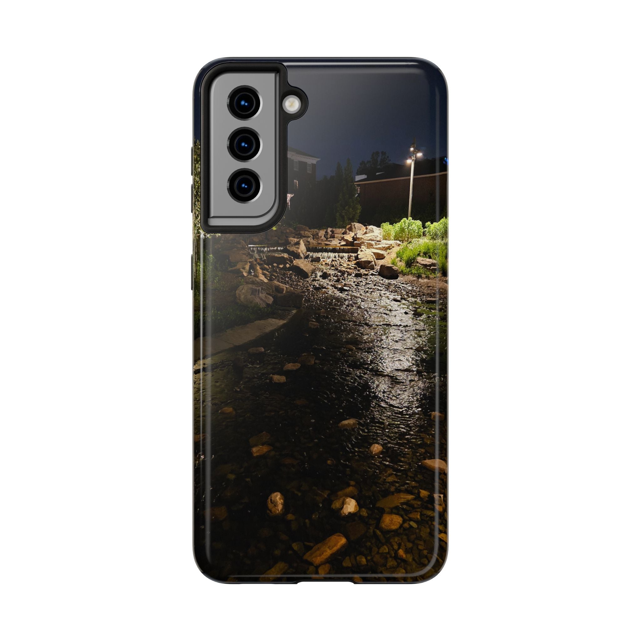 Night River Phone Case — Moody Outdoor Landscape Protective Cover