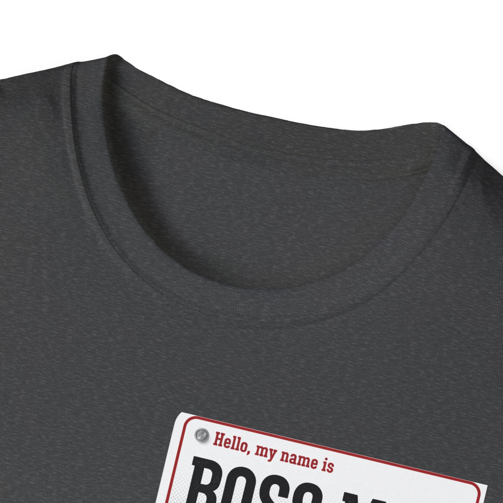 Boss Man name badge T-Shirt | Minimal Badge Graphic Tee