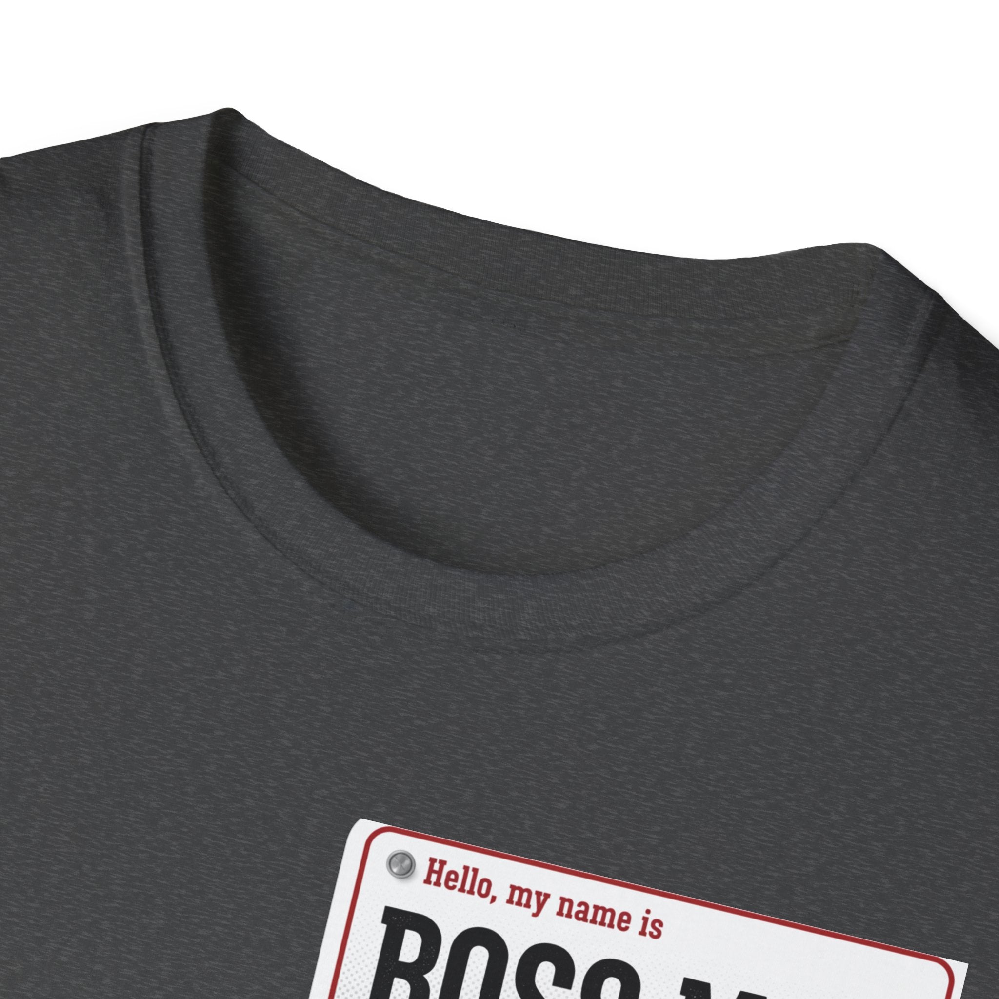 Boss Man name badge T-Shirt | Minimal Badge Graphic Tee