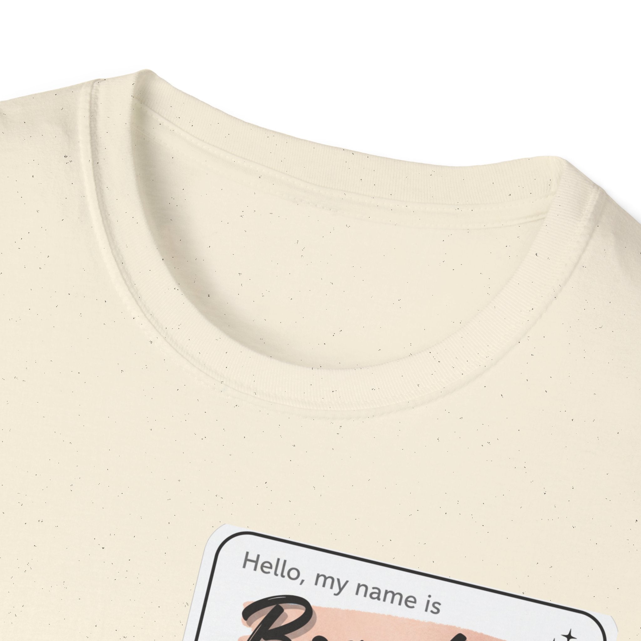 Boss Lady name tag T-Shirt | Feminine script badge design
