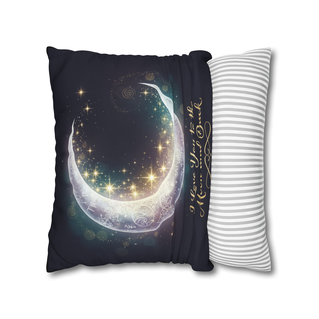 I Love You to the Moon and Back Pillowcase | Square Canvas Pillowcase