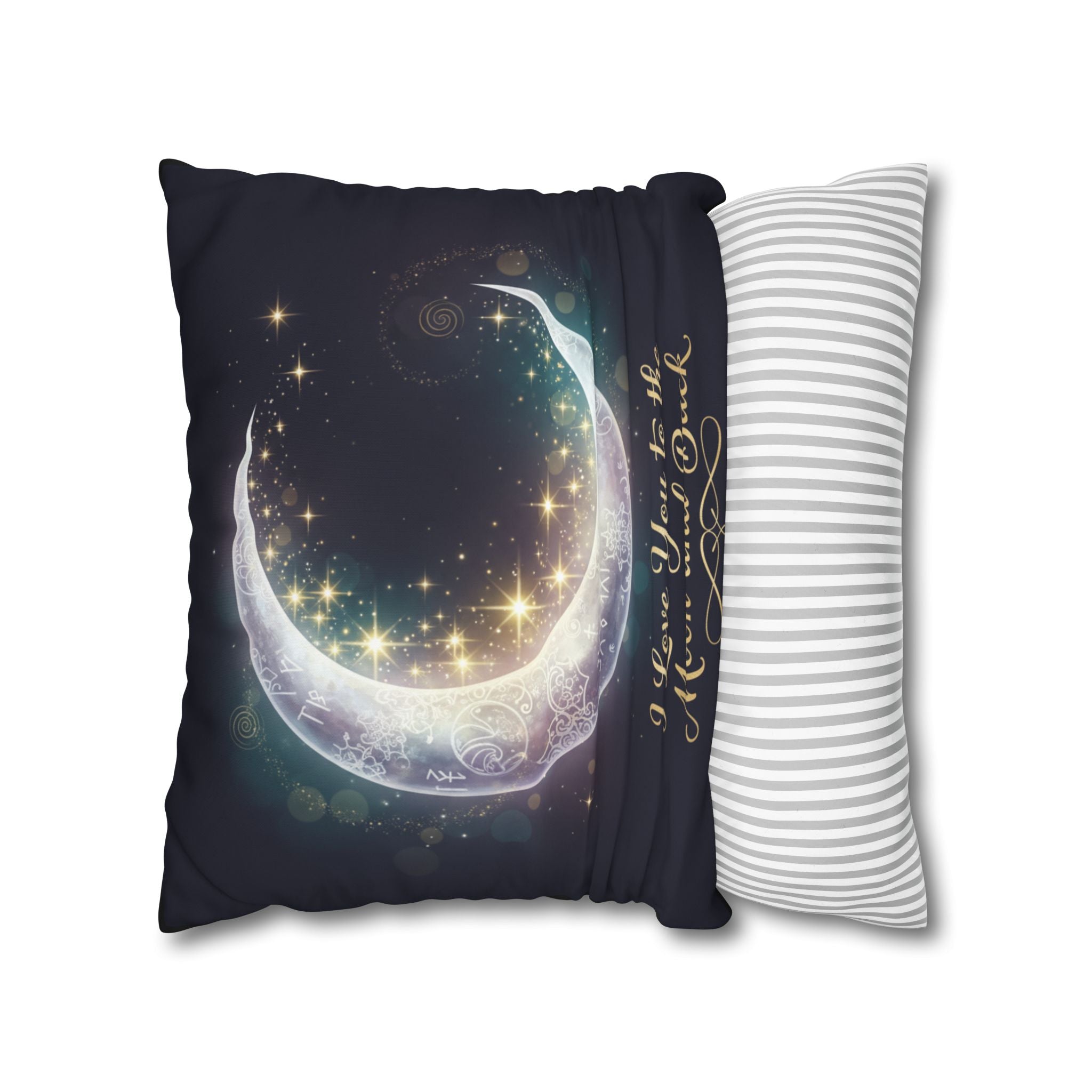 I Love You to the Moon and Back Pillowcase | Square Canvas Pillowcase