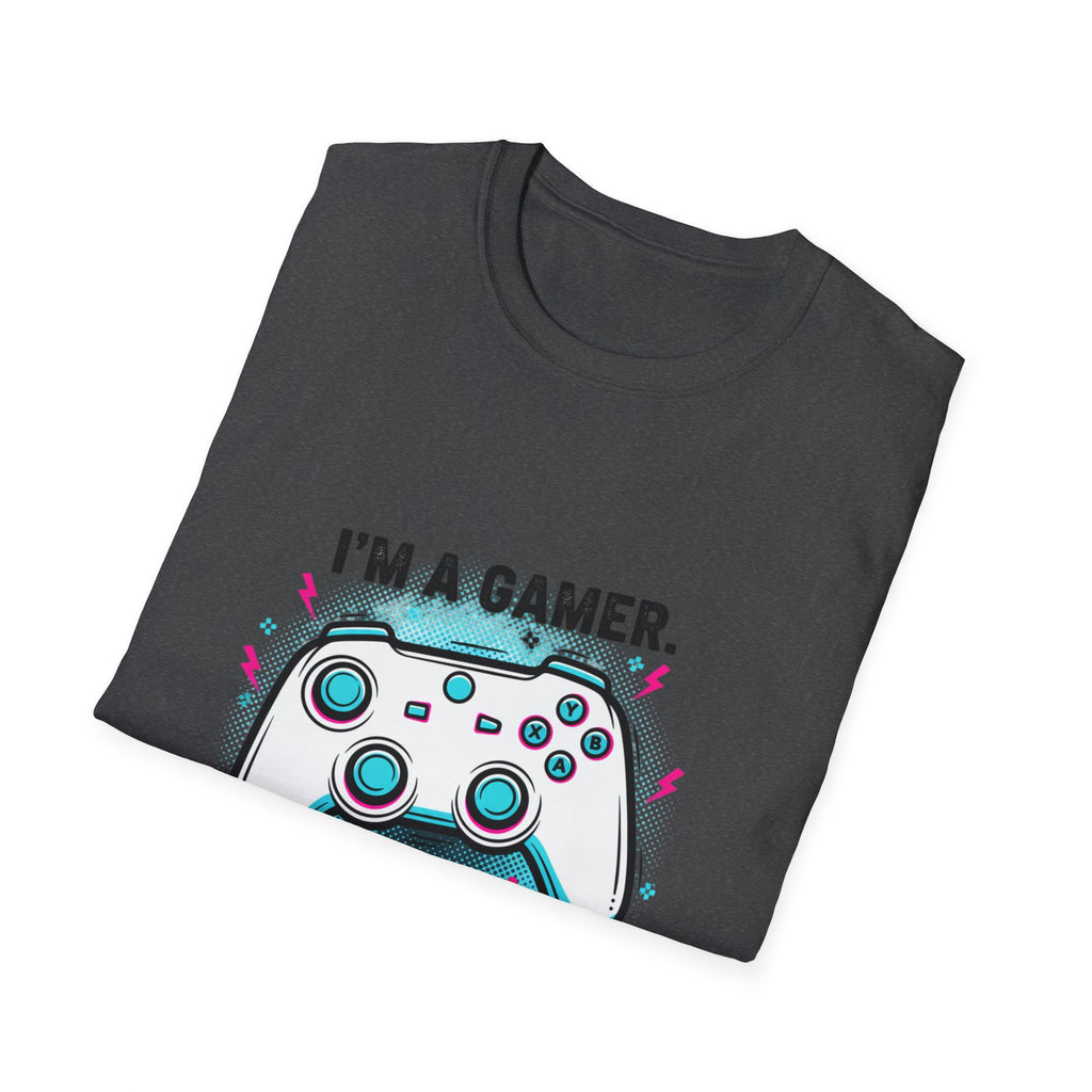 Im a Gamer, What's Your Superpower Graphic T-Shirt | Retro Neon Gaming Console Text