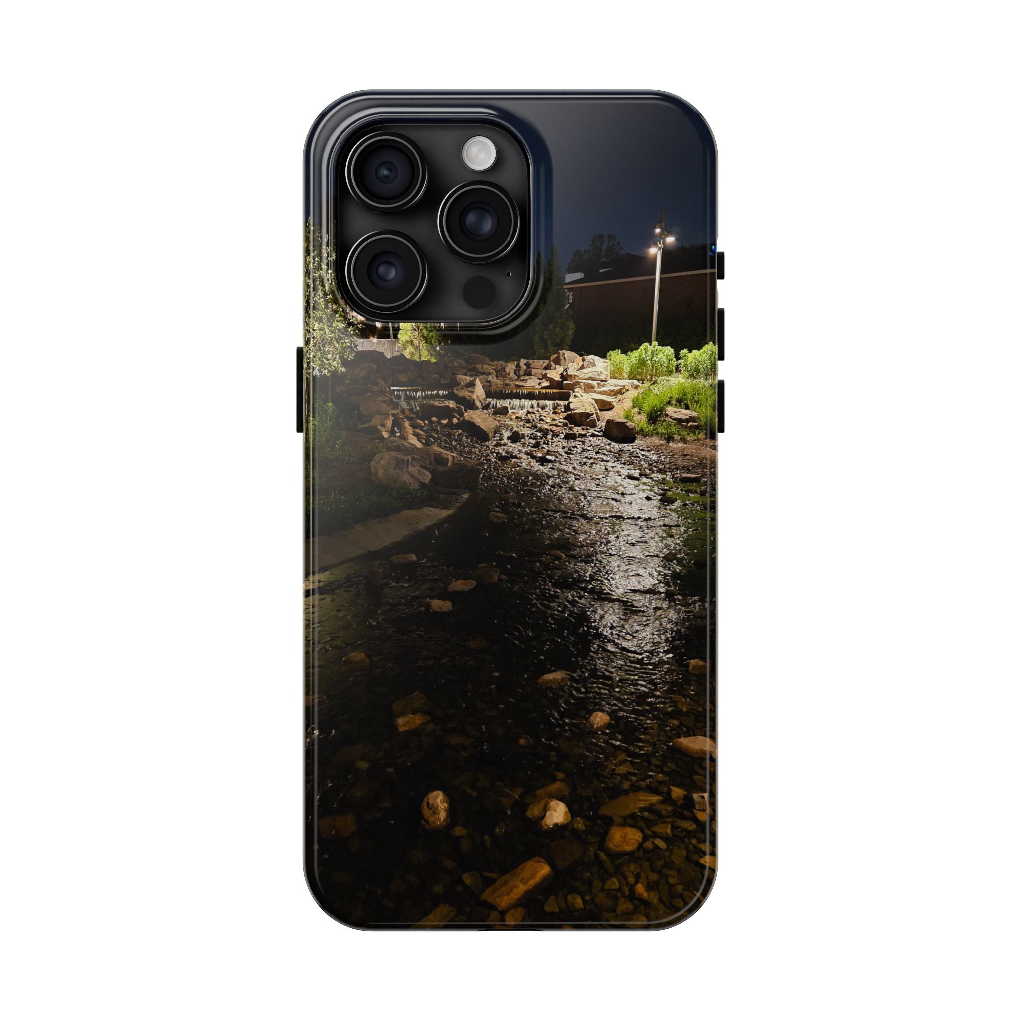 Night River Phone Case — Moody Outdoor Landscape Protective Cover