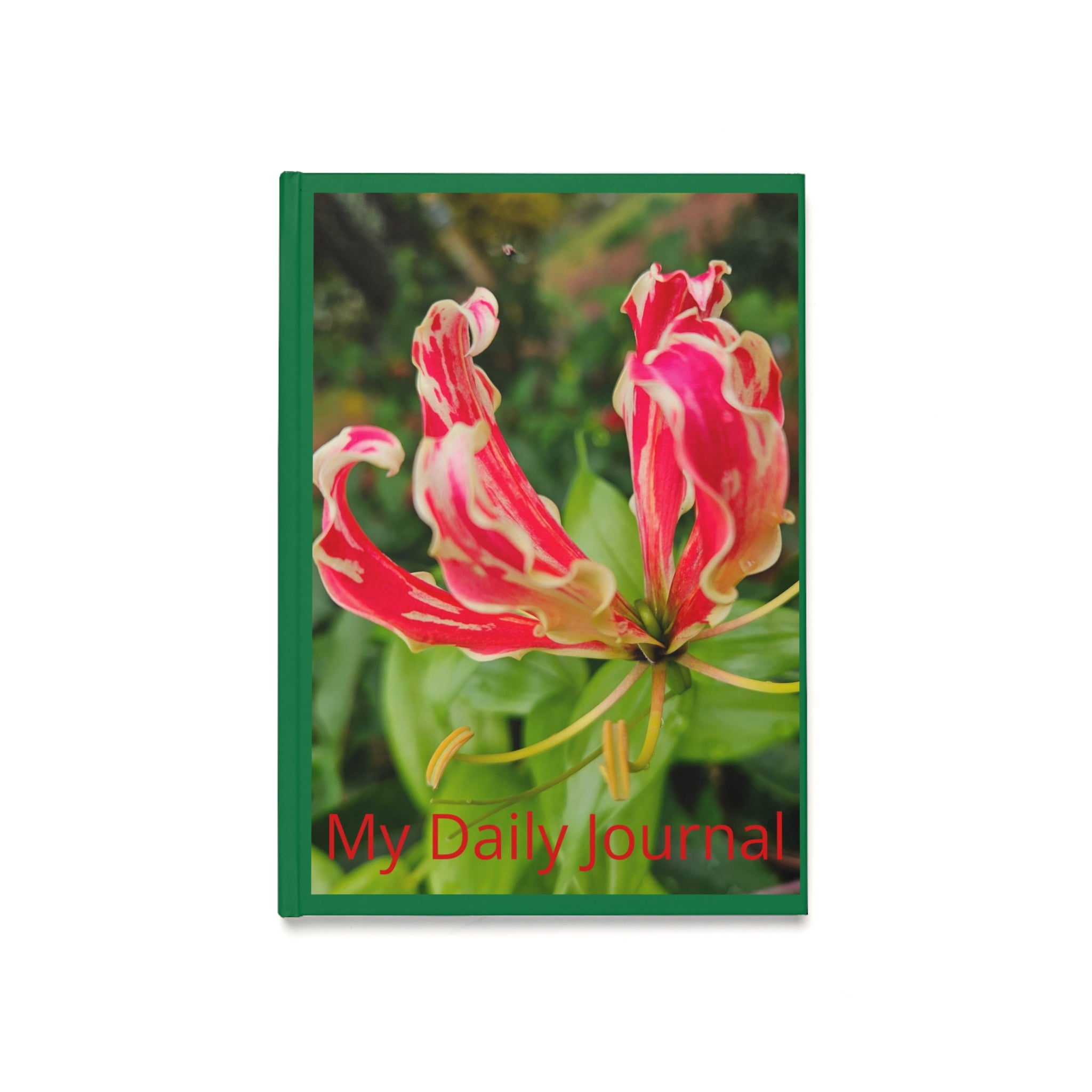 Red Passionflower Hardcover Journal (A5)