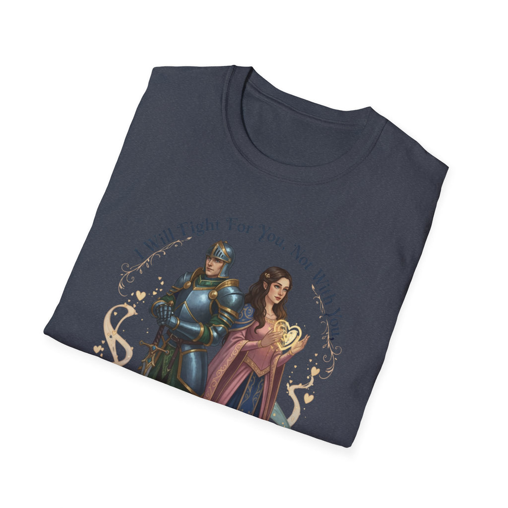 I Will Fight For You, Not With You Illustration T-Shirt | Fantasy Couple, Viper Motif