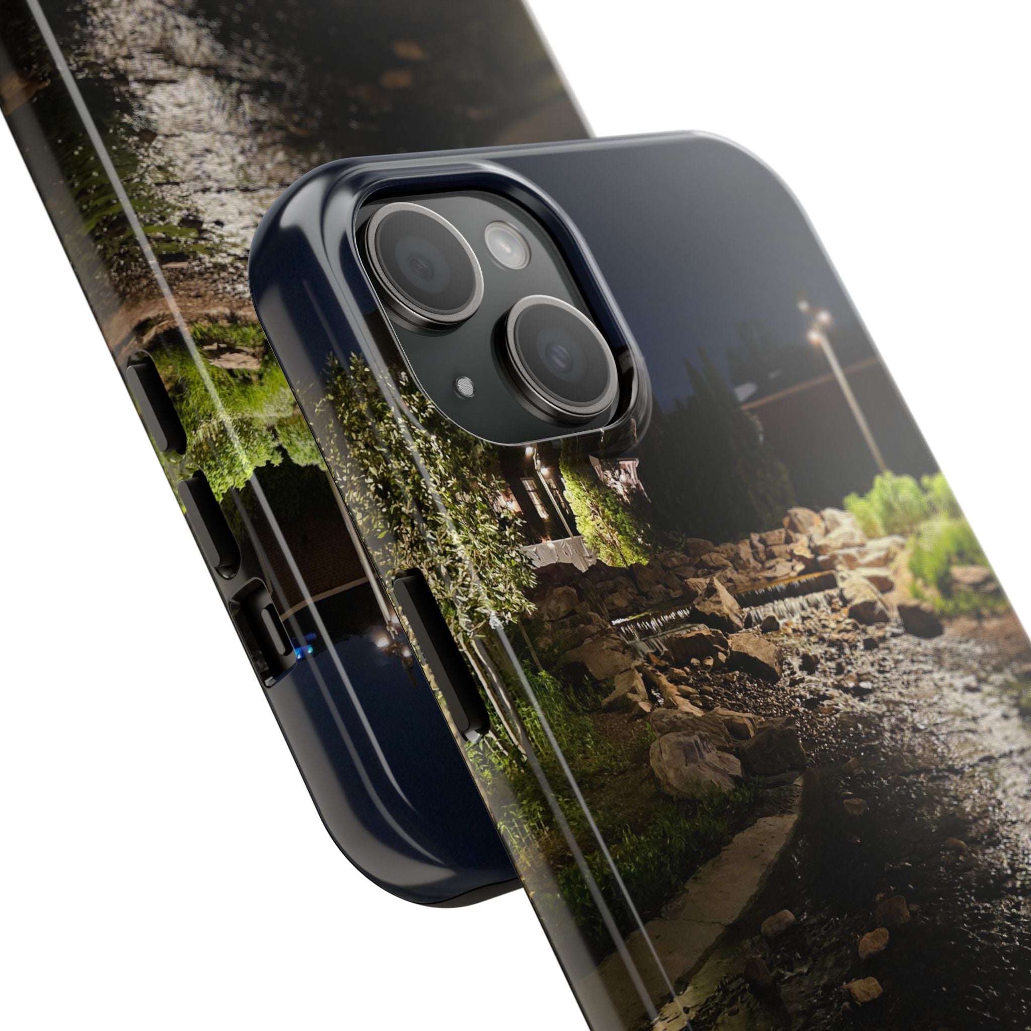 Night River Phone Case — Moody Outdoor Landscape Protective Cover