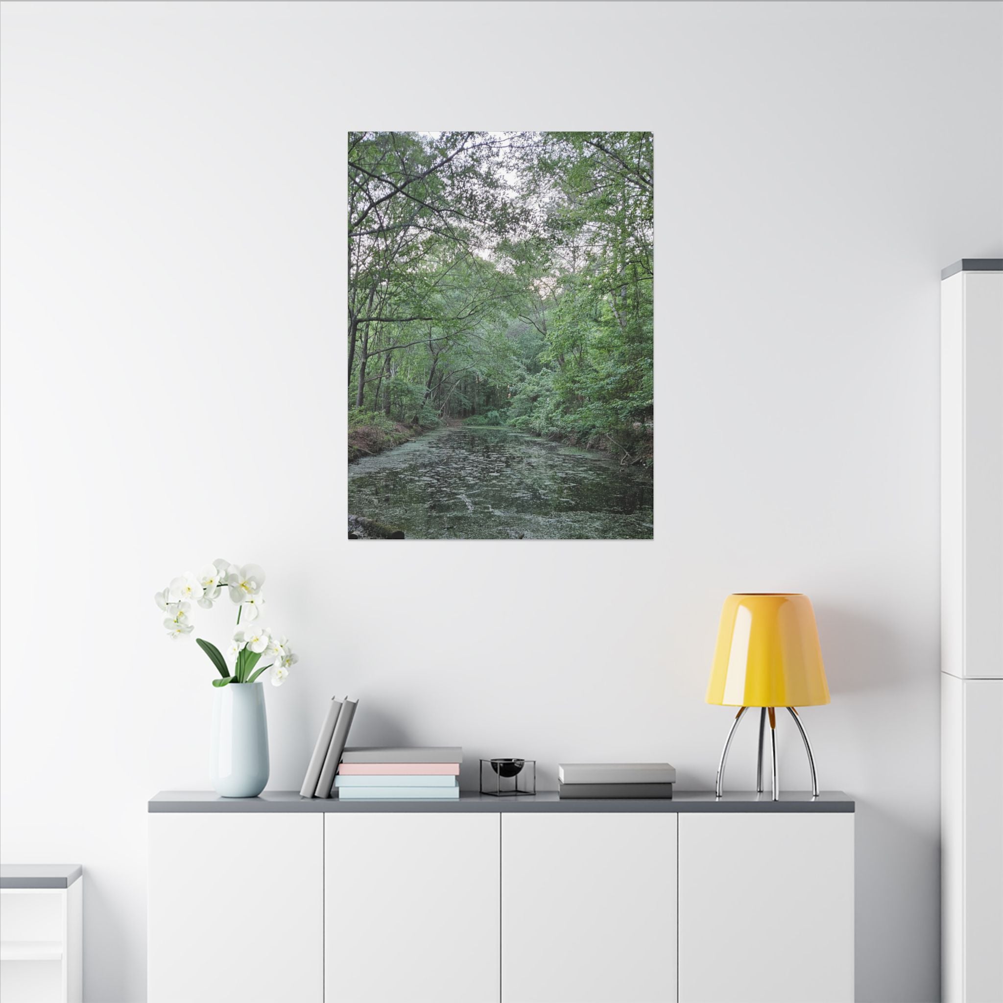 Mossy Pond Canvas Matte Stretched Wall Art