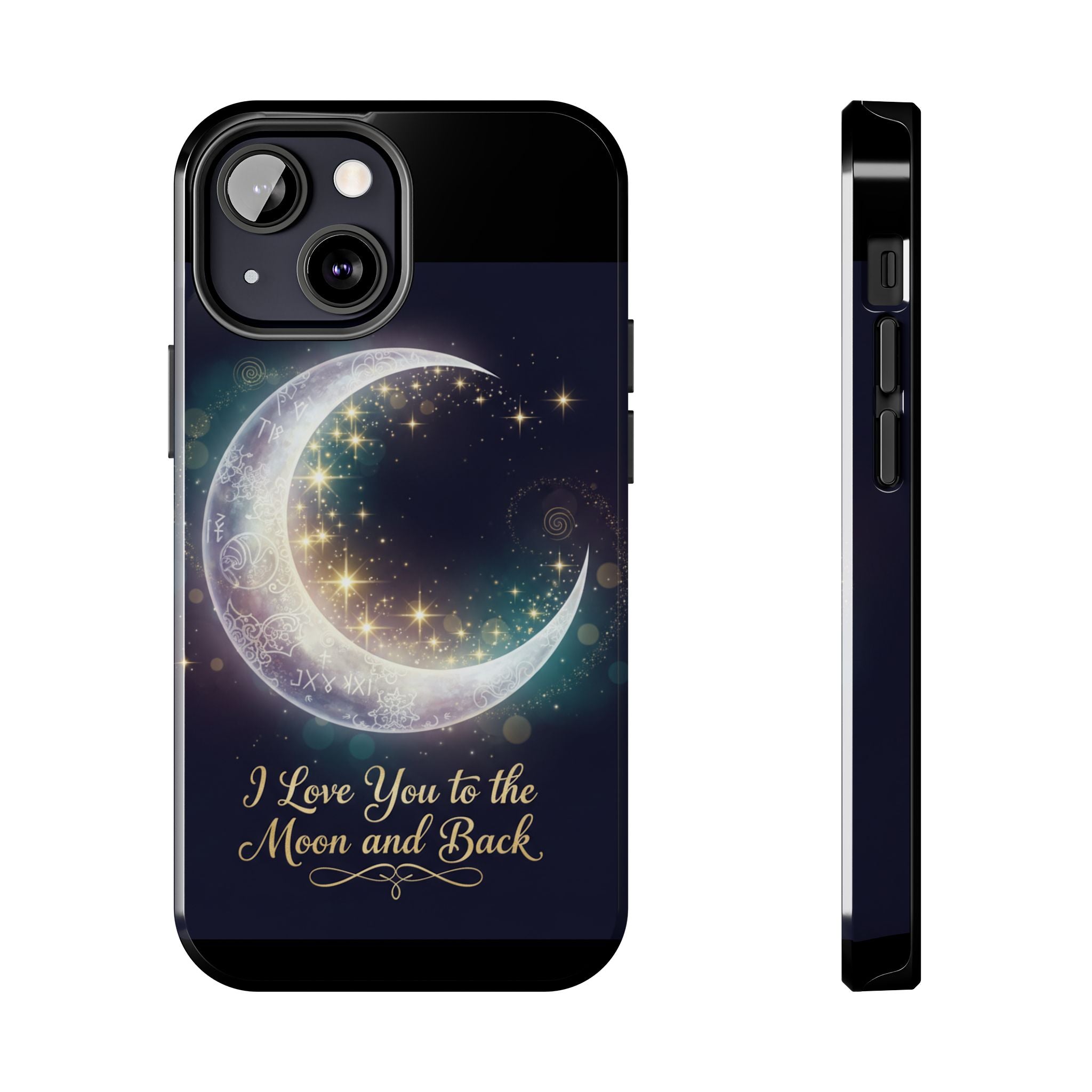 I Love You to the Moon and Back iPhone Case | Moon and Stars Tough Case