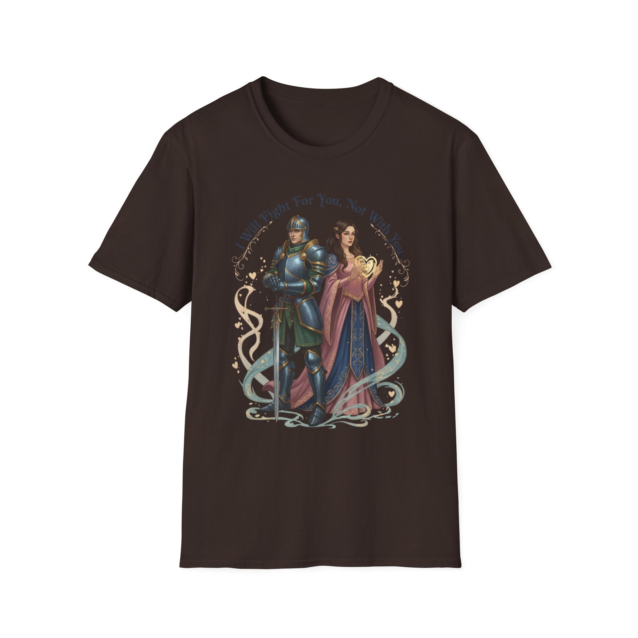 I Will Fight For You, Not With You Illustration T-Shirt | Fantasy Couple, Viper Motif
