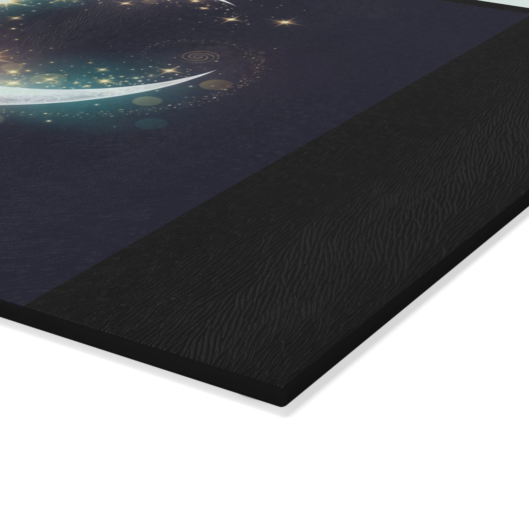 I Love You to the Moon and Back Glass Cutting Board | Crescent Moon Stars