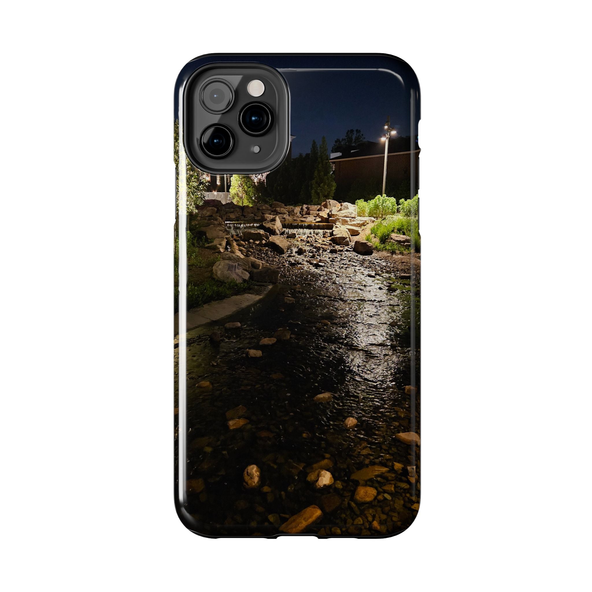 Night River Phone Case — Moody Outdoor Landscape Protective Cover