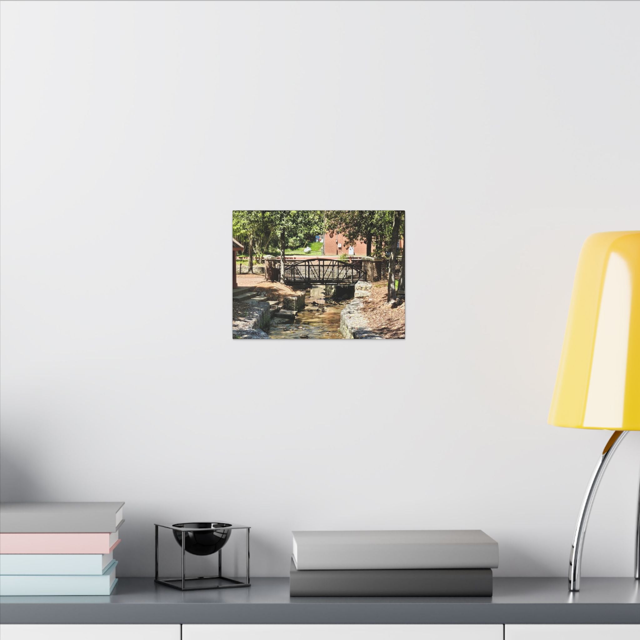 Park Footbridge Photograph Matte Canvas | Stretched Wall Art