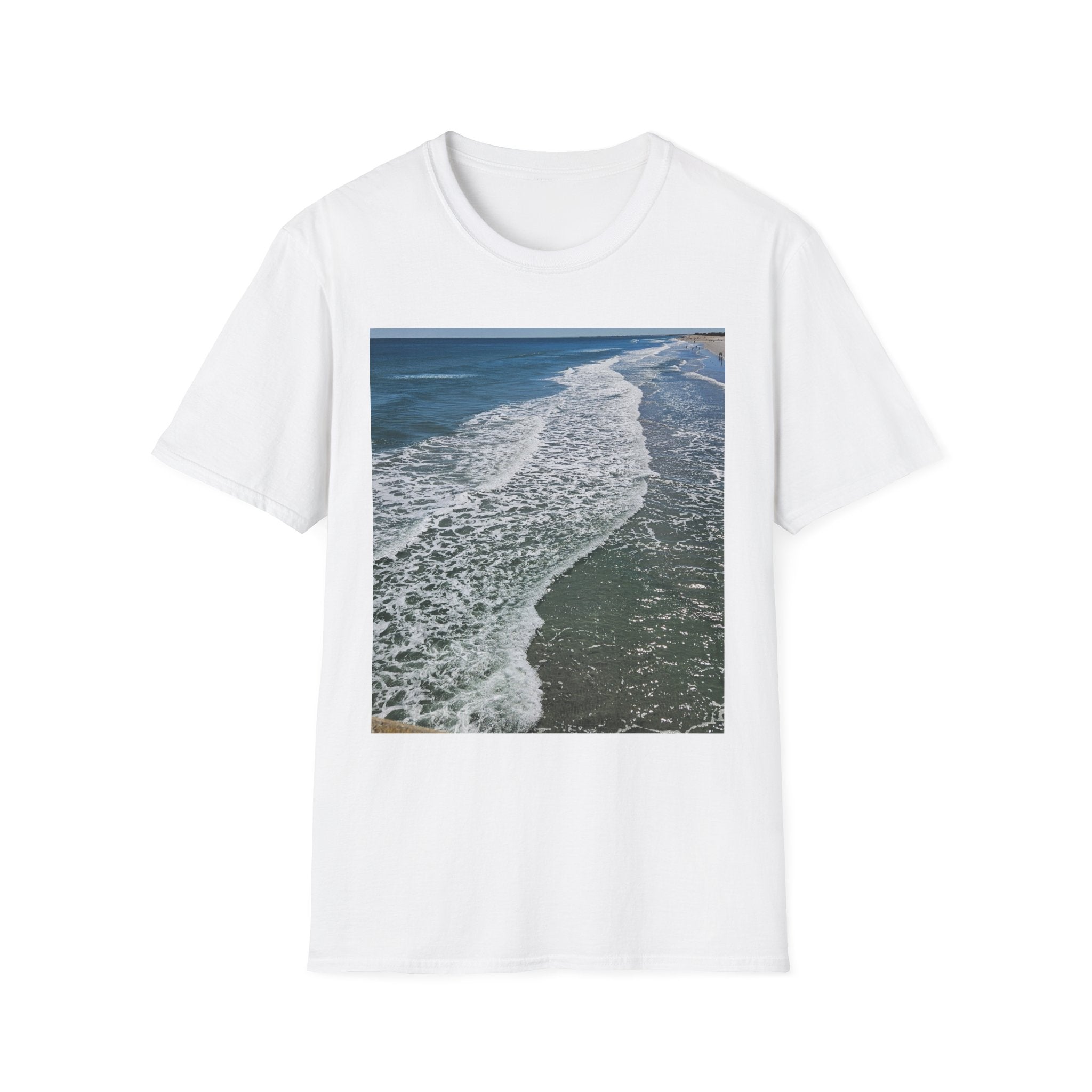 Beach Waves Photo T-Shirt — Coastal Ocean Surf Graphic Tee