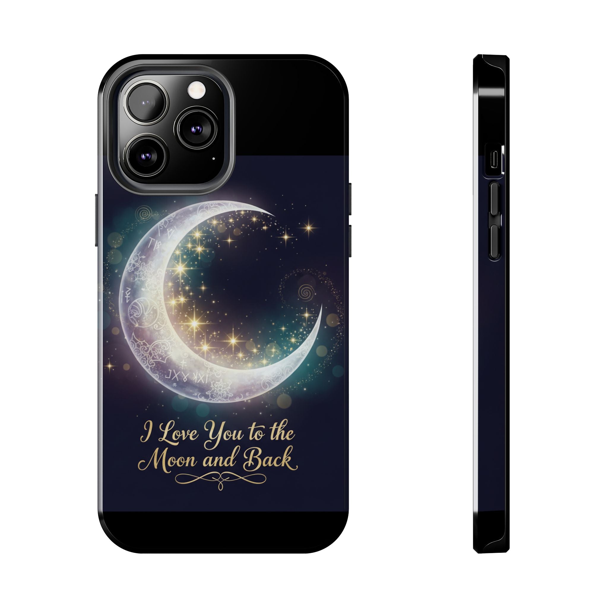 I Love You to the Moon and Back iPhone Case | Moon and Stars Tough Case