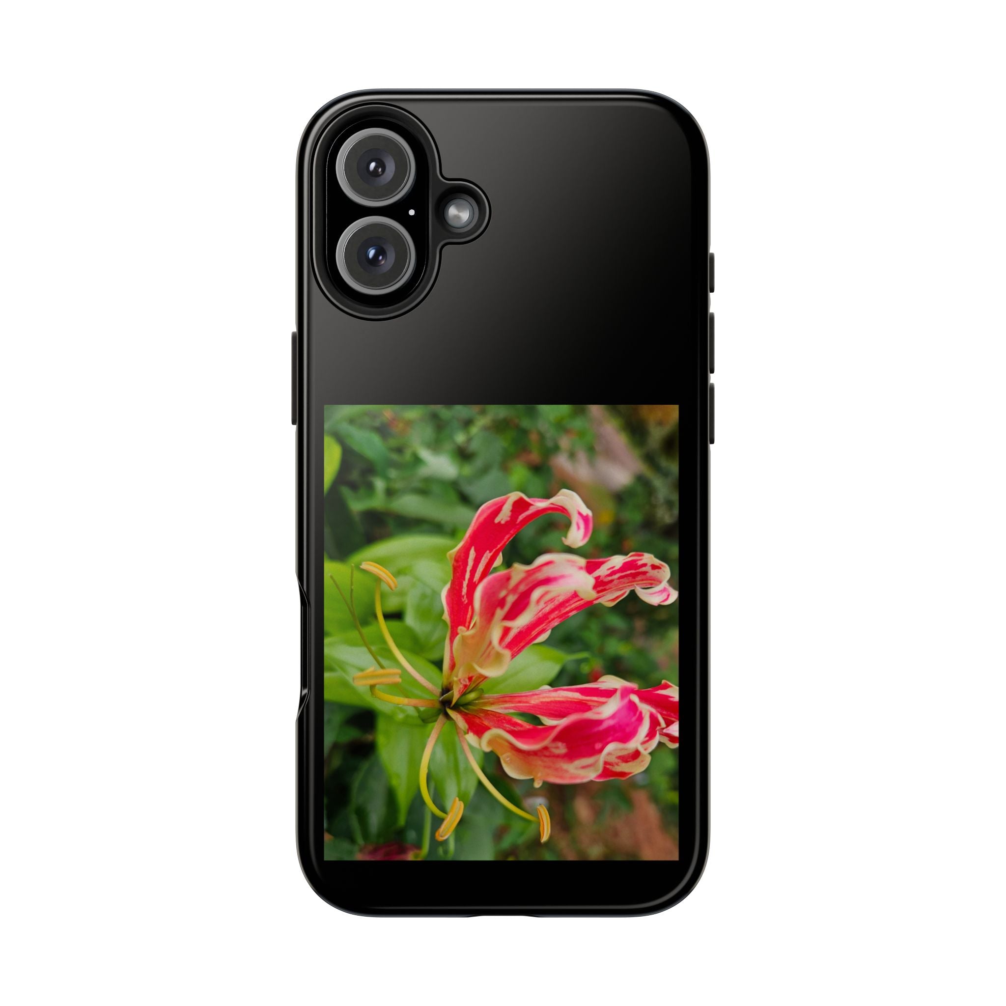 Gloriosa Lily Tough Phone Case | Red Tropical Flower Phone Case
