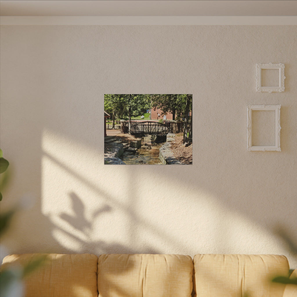 Park Footbridge Photograph Matte Canvas | Stretched Wall Art