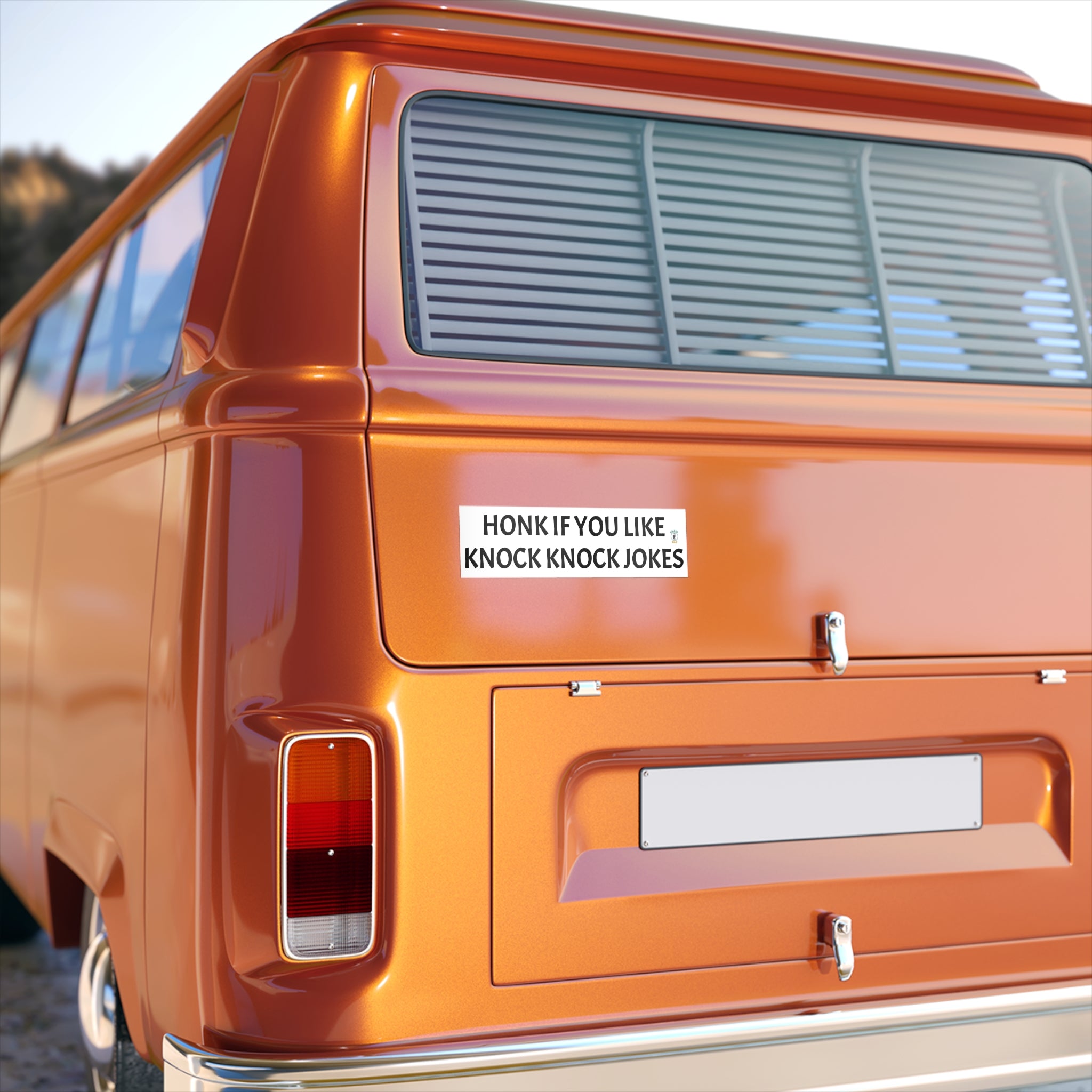 Honk If You Like Knock Knock Jokes Bumper Sticker