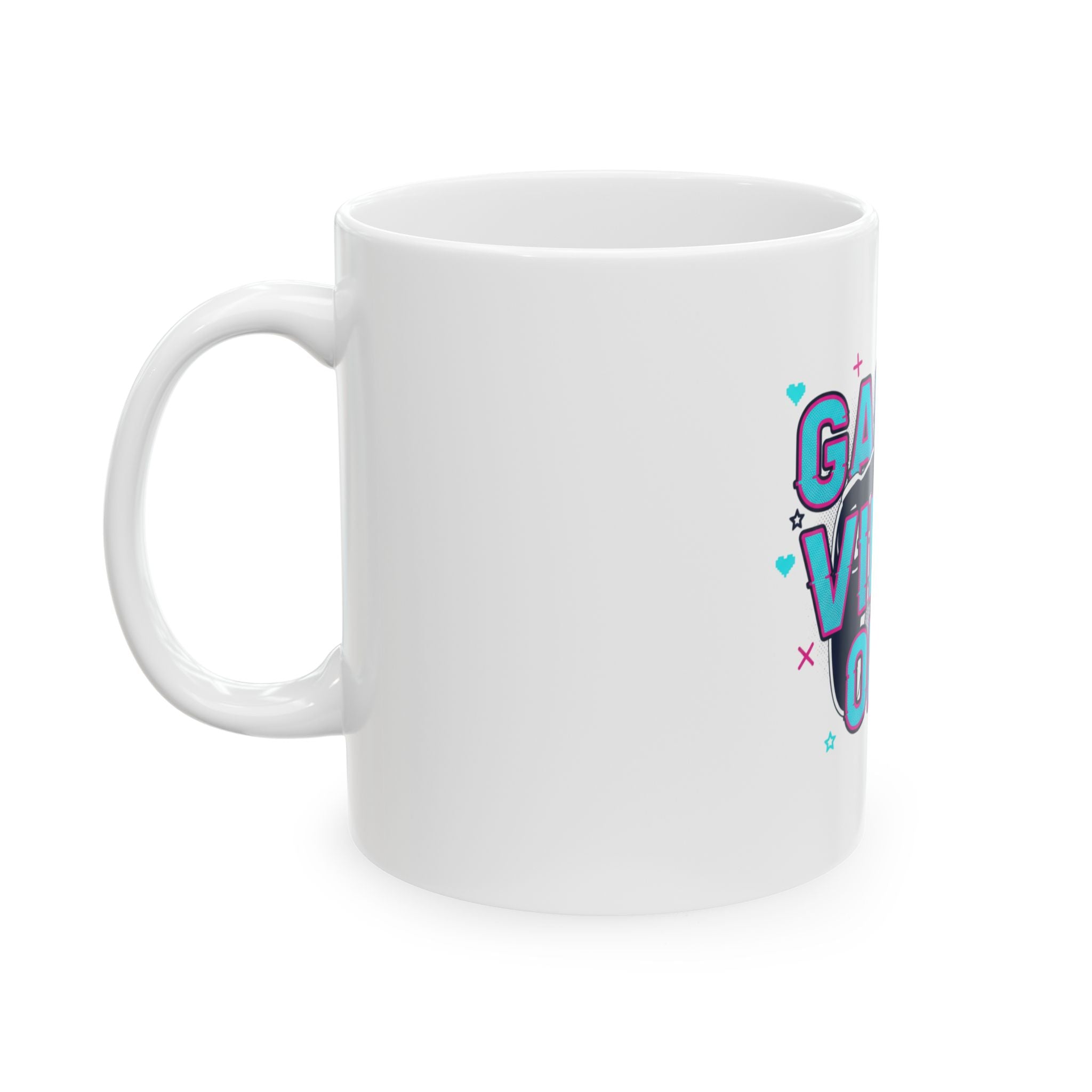 Gamer Vibes Only Mug | Ceramic Coffee Cup, Video Game Controller Design