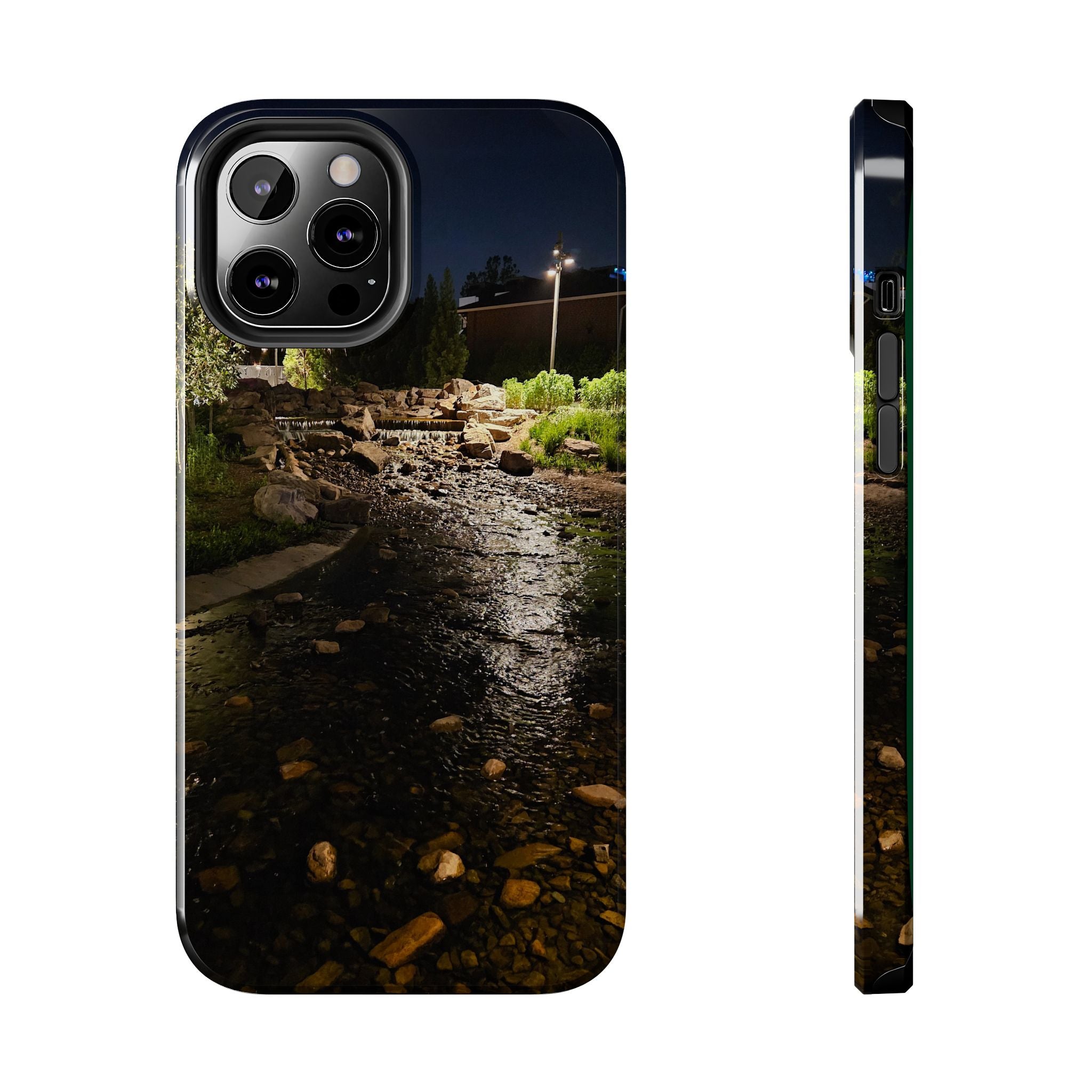 Night River Phone Case — Moody Outdoor Landscape Protective Cover