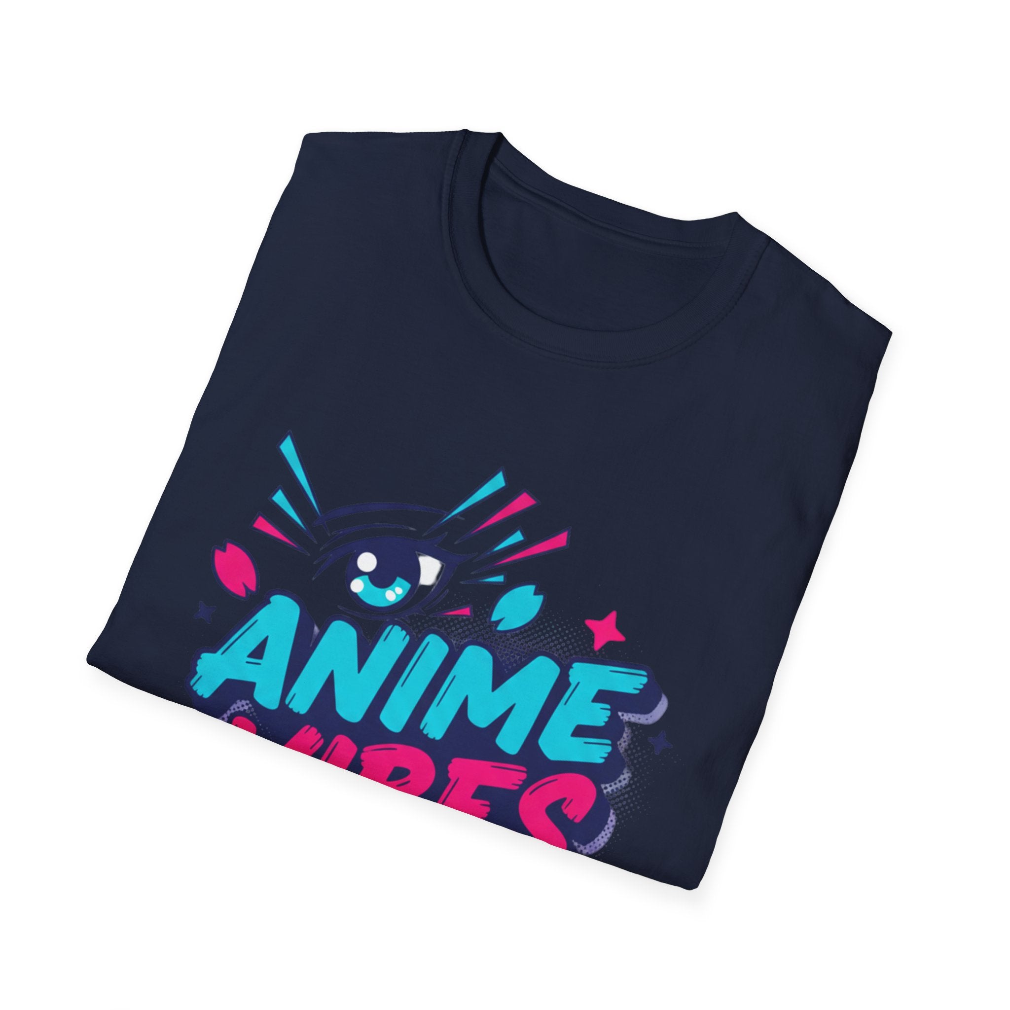 Anime Vibes Only T-Shirt | Retro Neon Anime Eye Design