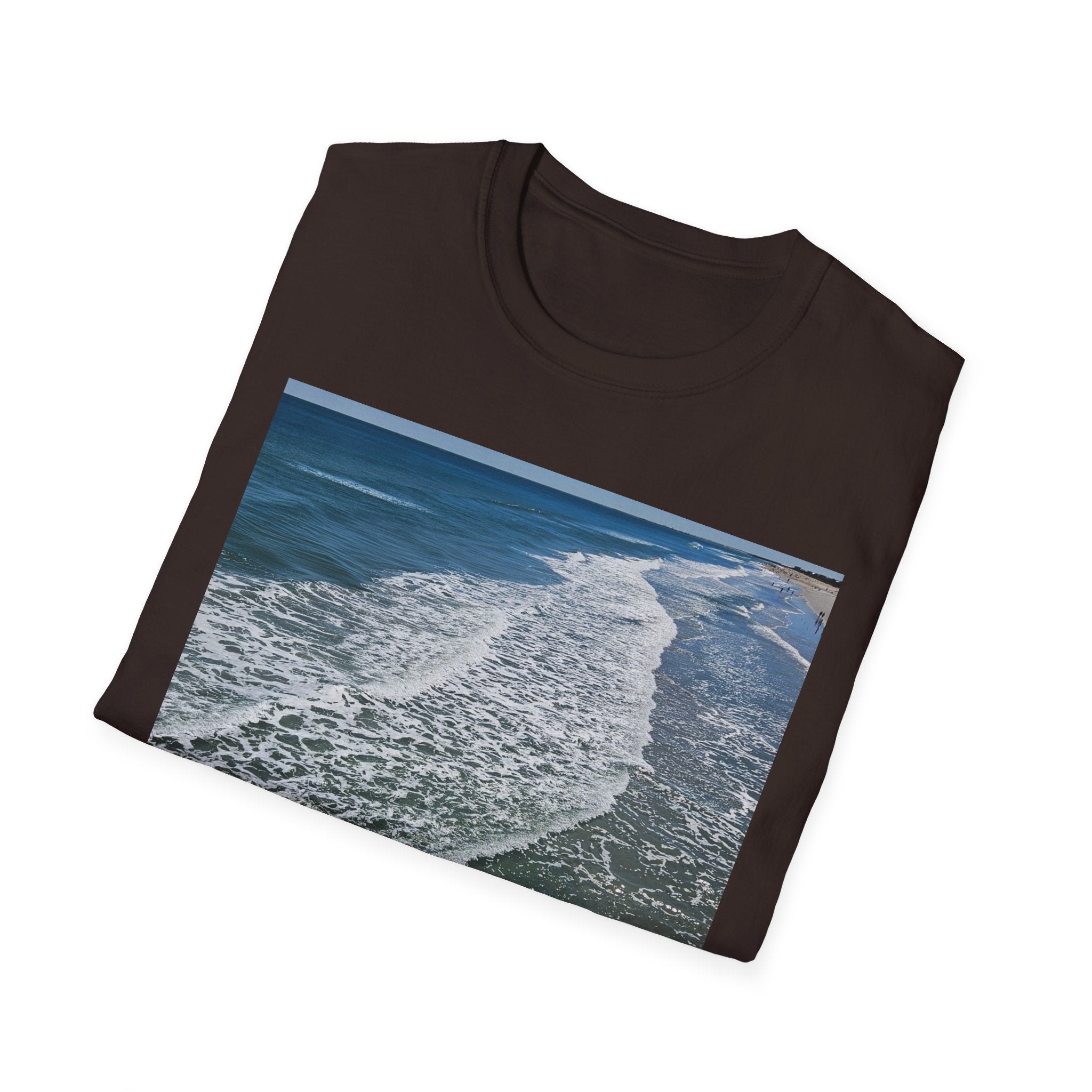 Beach Waves Photo T-Shirt — Coastal Ocean Surf Graphic Tee