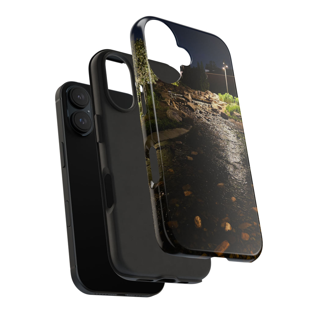 Night River Phone Case — Moody Outdoor Landscape Protective Cover