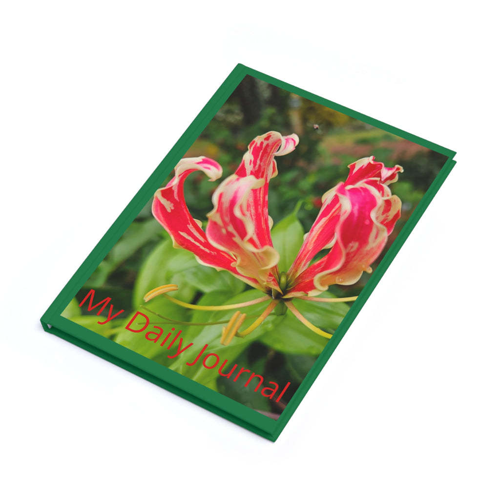 Red Passionflower Hardcover Journal (A5)