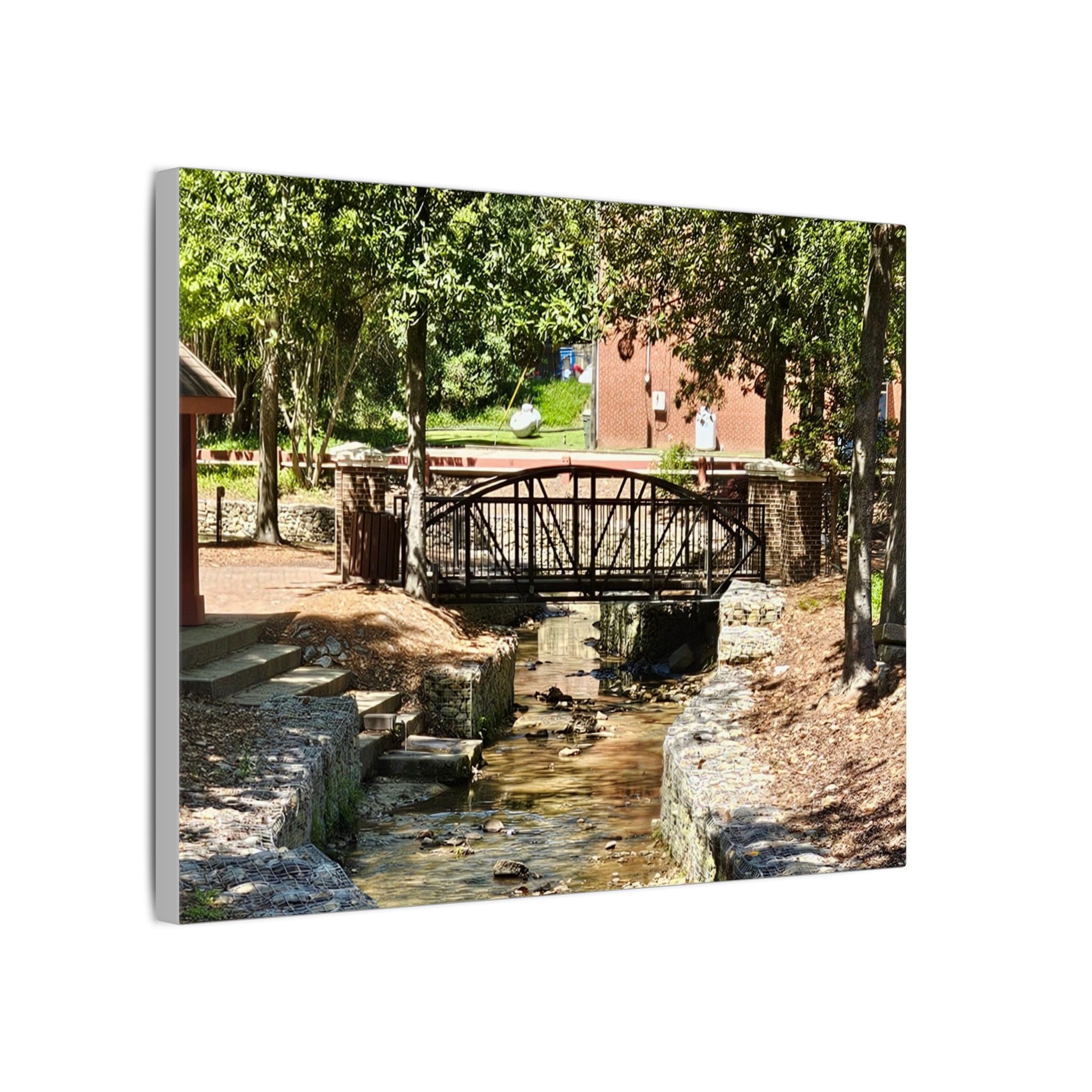 Park Footbridge Photograph Matte Canvas | Stretched Wall Art