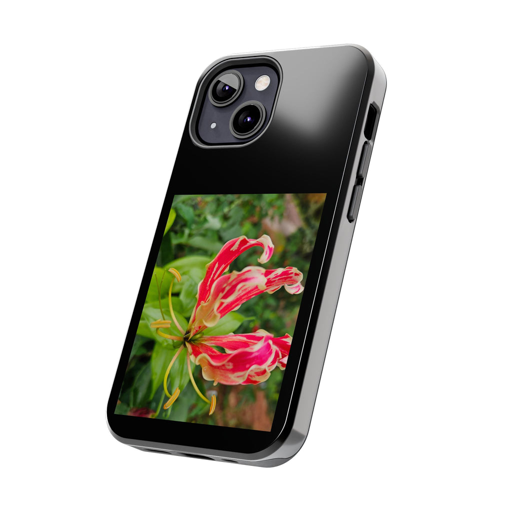 Gloriosa Lily Tough Phone Case | Red Tropical Flower Phone Case