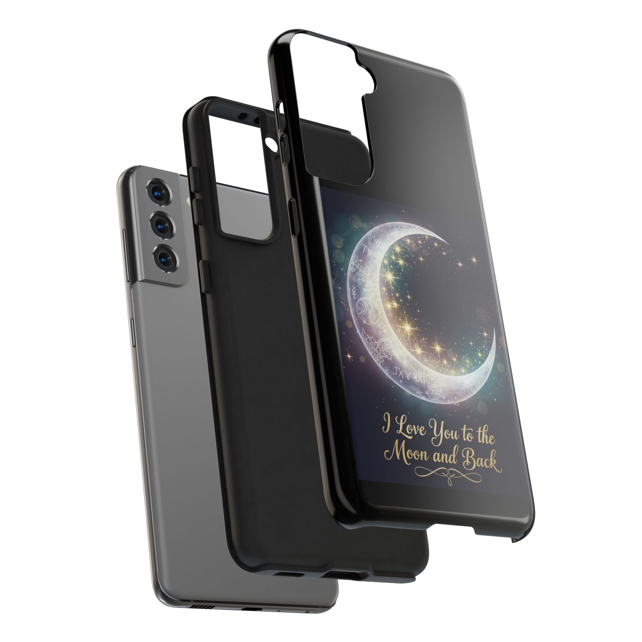 I Love You to the Moon and Back Phone Case | Moon Crescent Stars