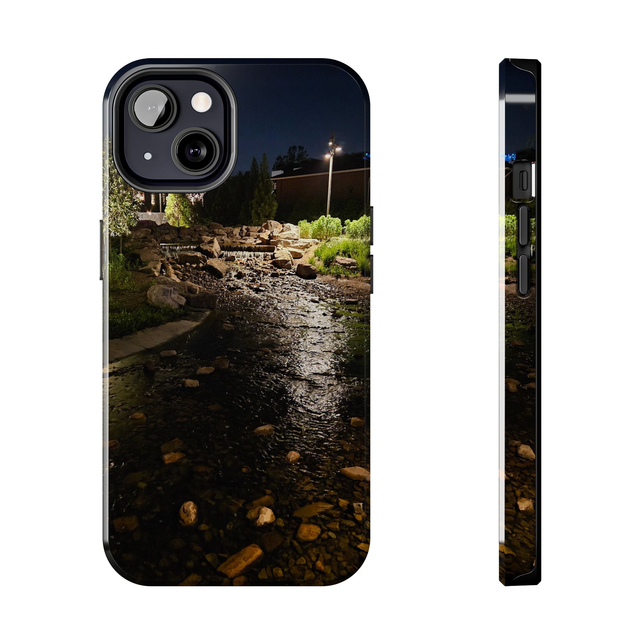 Night River Phone Case — Moody Outdoor Landscape Protective Cover